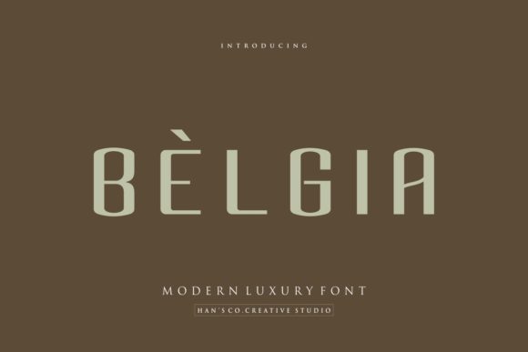 Belgia: A Classy Sans Serif Font for Elegant Branding