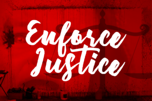 Enforce Justice: A Cool Textured Brush Font for Editorial Design