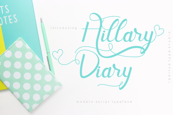 Hillary Diary: A Modern Script Font for Creative Web Design