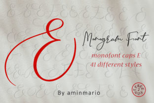 Monogram E Monofont Caps E: A Handwritten Font for Elegant Branding