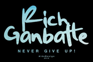 Rich Ganbatte: A Modern Script Font for Bold Editorial Design
